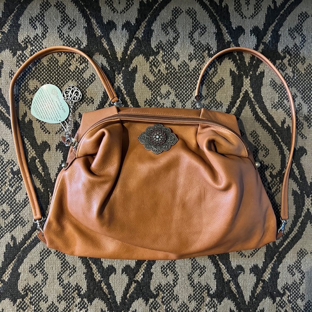 Elegant Brown/Copper Leather 10 in 1 Handbag by Kimberly Lynn Accessories